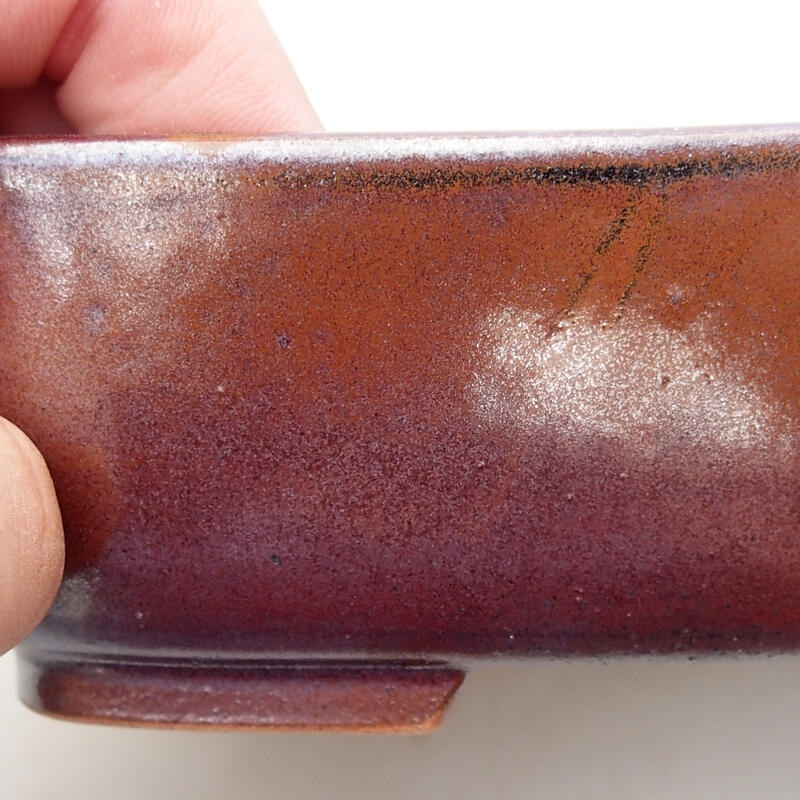 Bonsaischaal van keramiek 15 x 11,5 x 5 cm, bruin