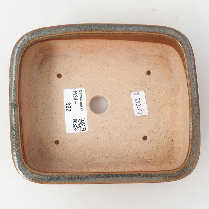 Bonsaischaal van keramiek 15 x 12,5 x 4,5 cm, bruin