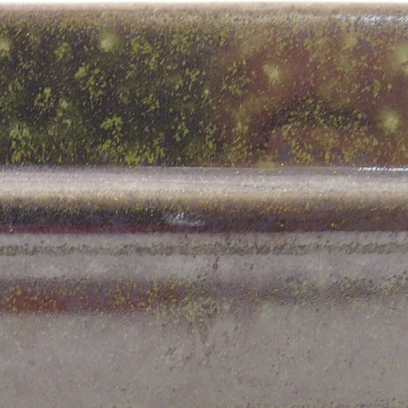 Bonsaischaal van keramiek 15 x 12,5 x 4,5 cm, groen