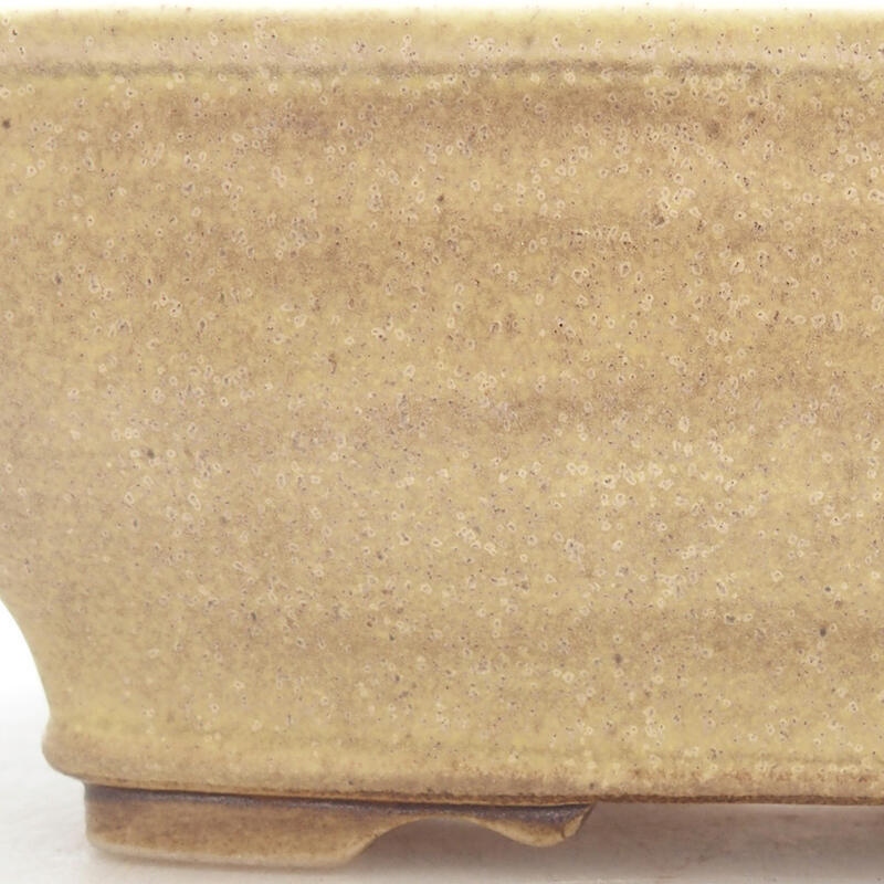 Bonsaischaal van keramiek 15 x 12,5 x 5,5 cm, groen