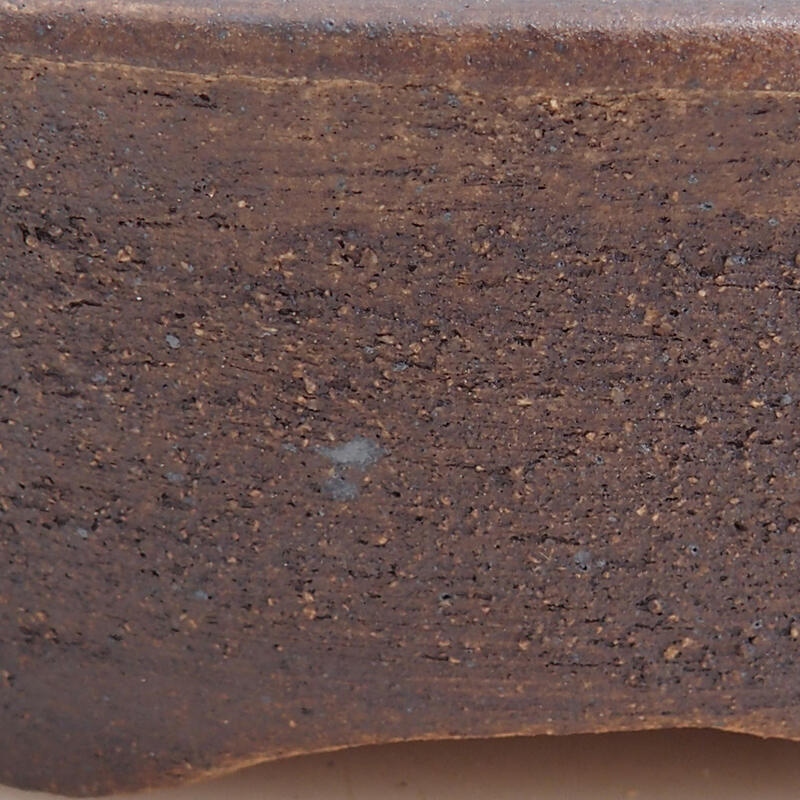 Bonsaischaal van keramiek 15 x 12 x 4 cm, bruin