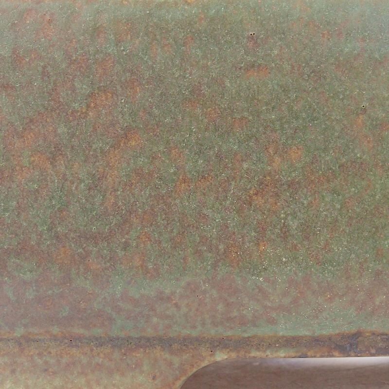 Bonsaischaal van keramiek 15 x 12 x 5,5 cm, groen