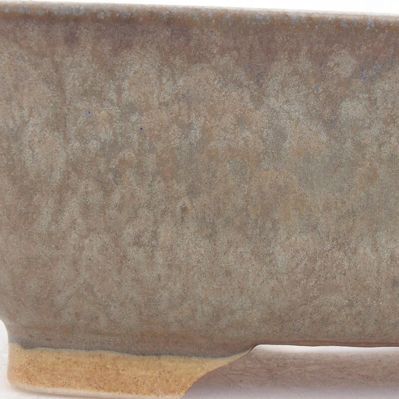 Bonsaischaal van keramiek 15 x 13 x 5 cm, kleur blauw