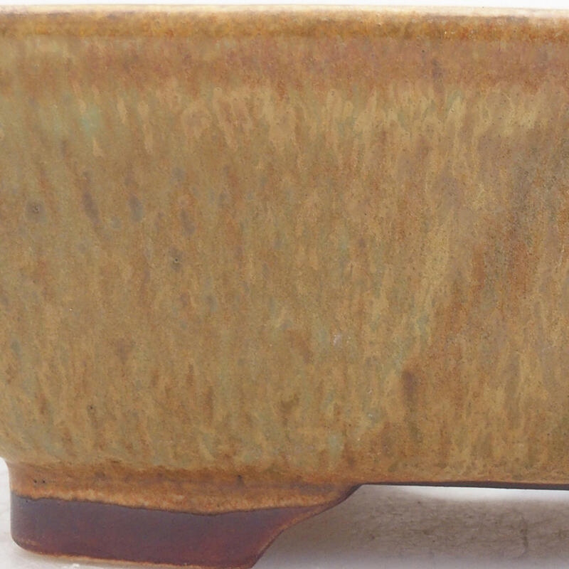 Bonsaischaal van keramiek 15 x 13 x 5 cm, groen