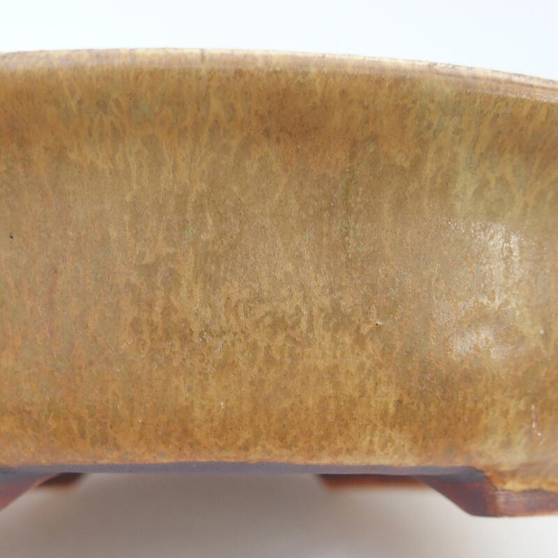 Bonsaischaal van keramiek 15 x 14 x 4 cm, bruin