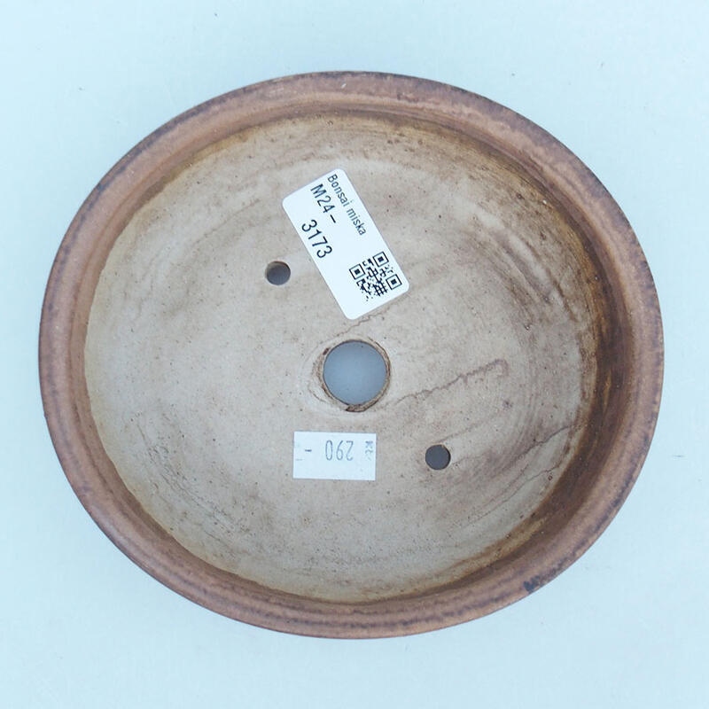 Bonsaischaal van keramiek 15 x 14 x 4 cm, roze