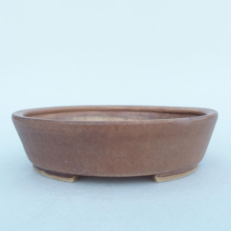 Bonsaischaal van keramiek 15 x 14 x 4 cm, roze