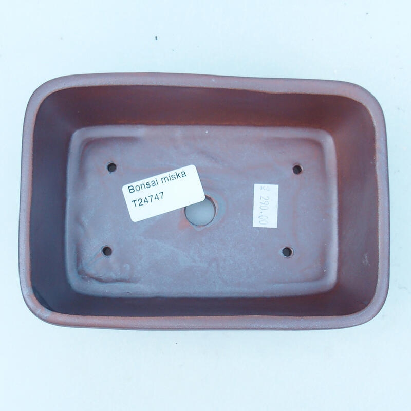 Bonsaischaal van keramiek 16 x 11 x 5,5 cm, metaalkleur