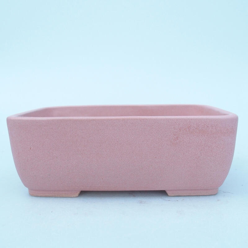 Bonsaischaal van keramiek 16 x 11 x 5,5 cm, roze