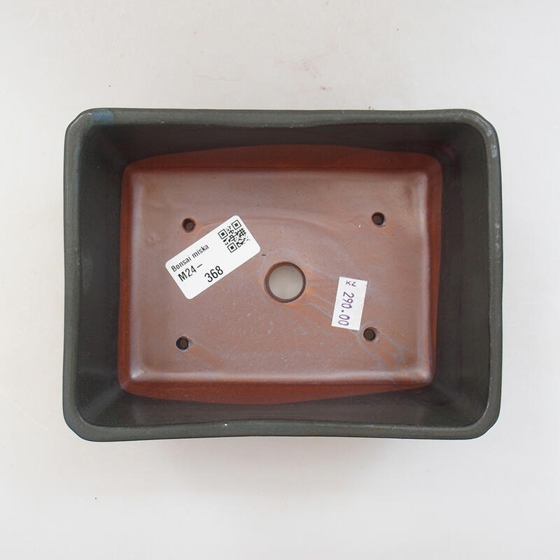 Bonsaischaal van keramiek 16 x 12 x 5,6 cm, grijs