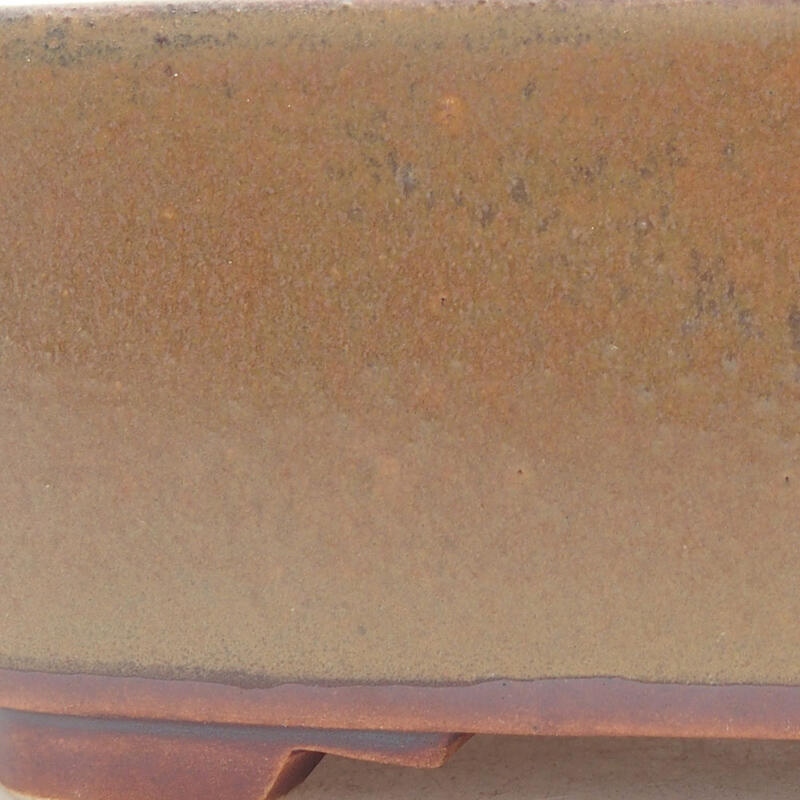 Bonsaischaal van keramiek 17,5 x 14,5 x 5,5 cm, bruin