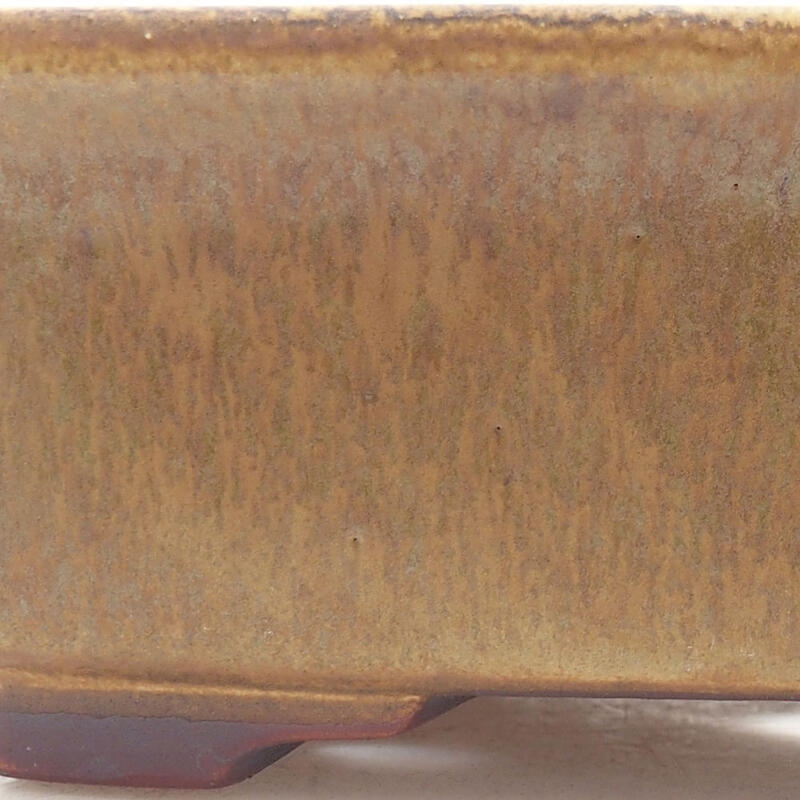 Bonsaischaal van keramiek 17,5 x 14,5 x 5,5 cm, groen