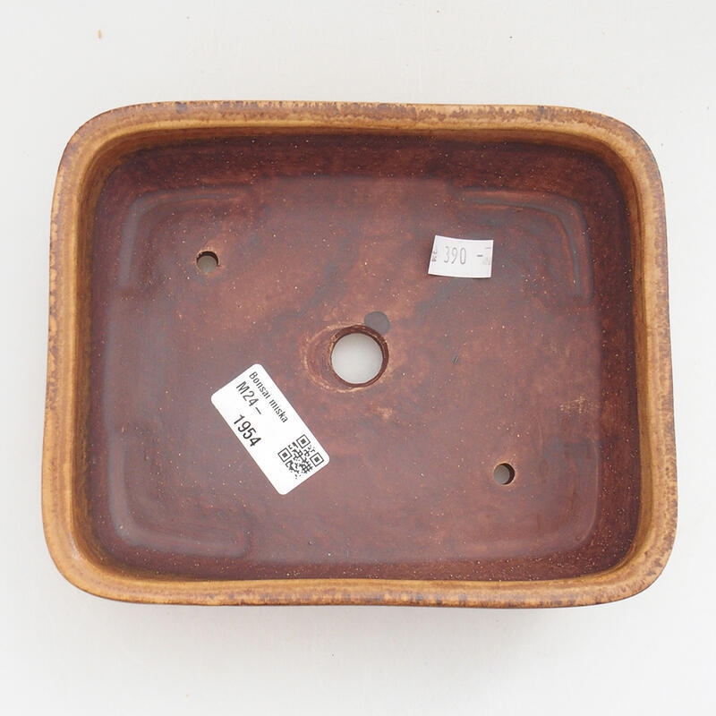 Bonsaischaal van keramiek 17,5 x 14,5 x 5 cm, roze