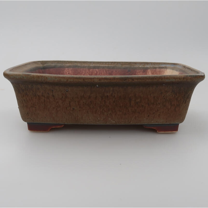 Bonsaischaal van keramiek 17,5 x 14 x 5,5 cm, kleur blauw