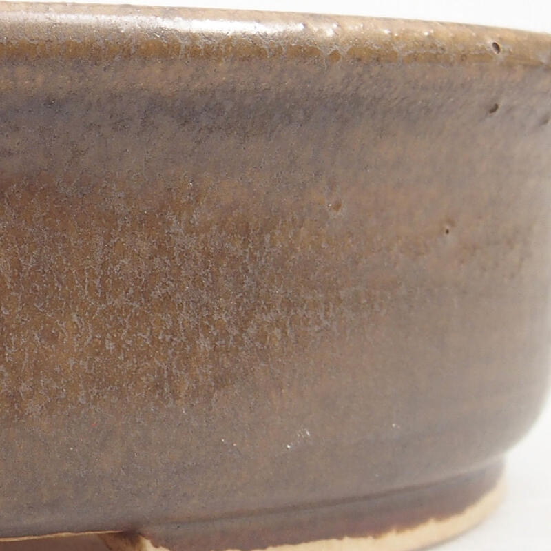 Bonsaischaal van keramiek 17,5 x 16 x 4,5 cm, bruin