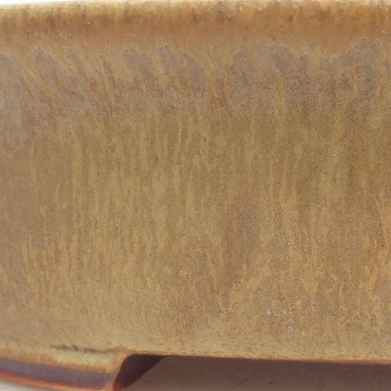 Bonsaischaal van keramiek 17,5 x 16 x 4,5 cm, groen