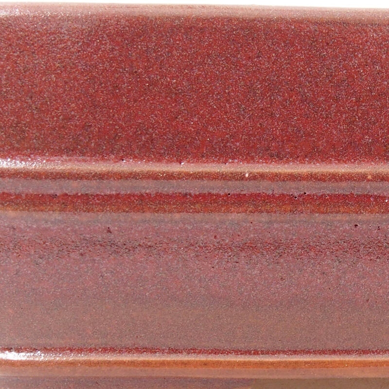 Bonsaischaal van keramiek 17 x 12,5 x 5,5 cm, bordeauxrood