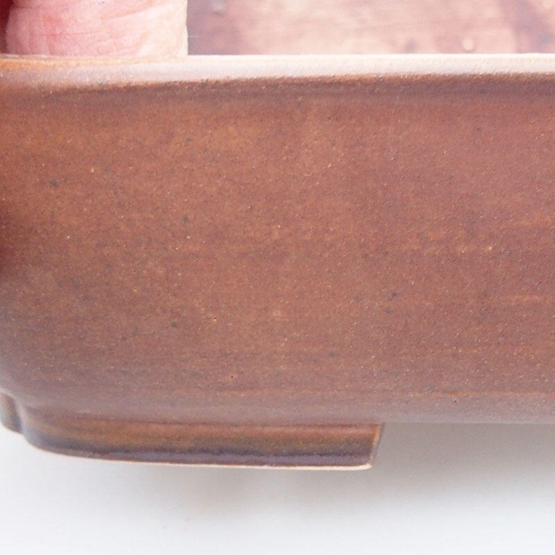 Bonsaischaal van keramiek 17 x 13 x 4,5 cm, bruin