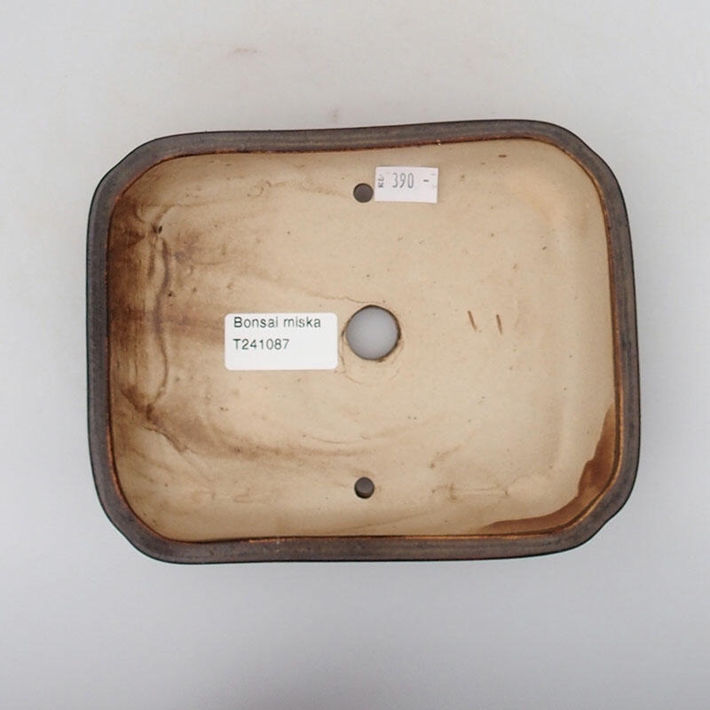 Bonsaischaal van keramiek 17 x 13 x 4,5 cm, bruin
