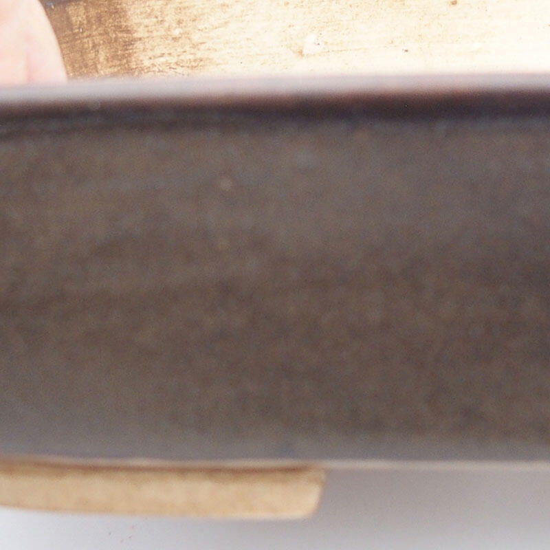 Bonsaischaal van keramiek 17 x 13 x 4,5 cm, bruin