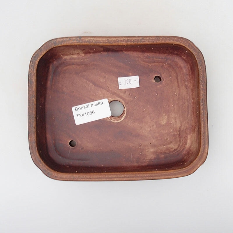 Bonsaischaal van keramiek 17 x 13 x 4,5 cm, bruin