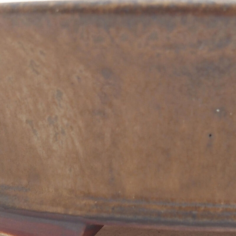 Bonsaischaal van keramiek 18,5 x 17 x 4,5 cm, bruin