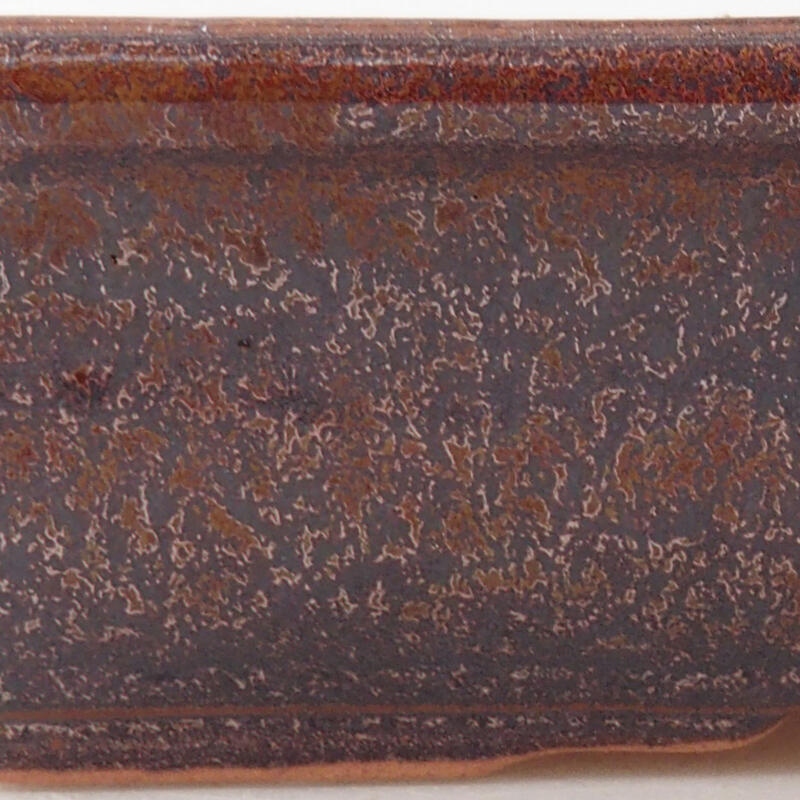 Bonsaischaal van keramiek 18 x 13,5 x 4 cm, bruin