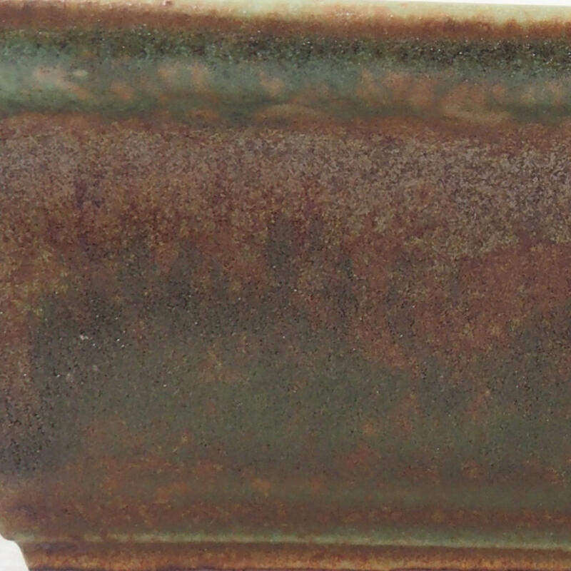 Bonsaischaal van keramiek 18 x 13,5 x 4 cm, groen