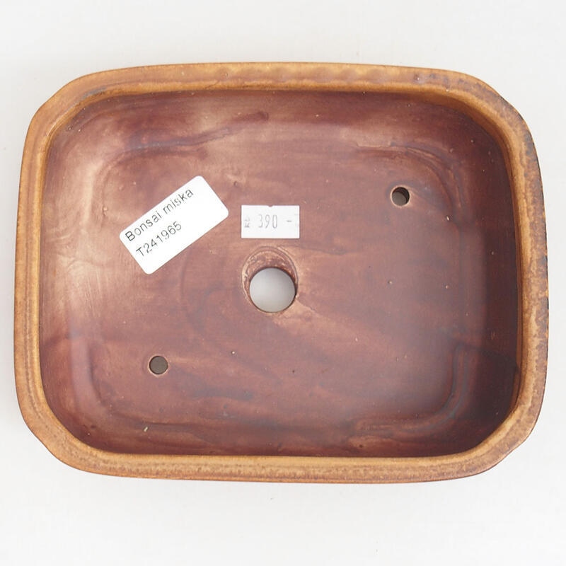 Bonsaischaal van keramiek 18 x 14,5 x 4,5 cm, bruin