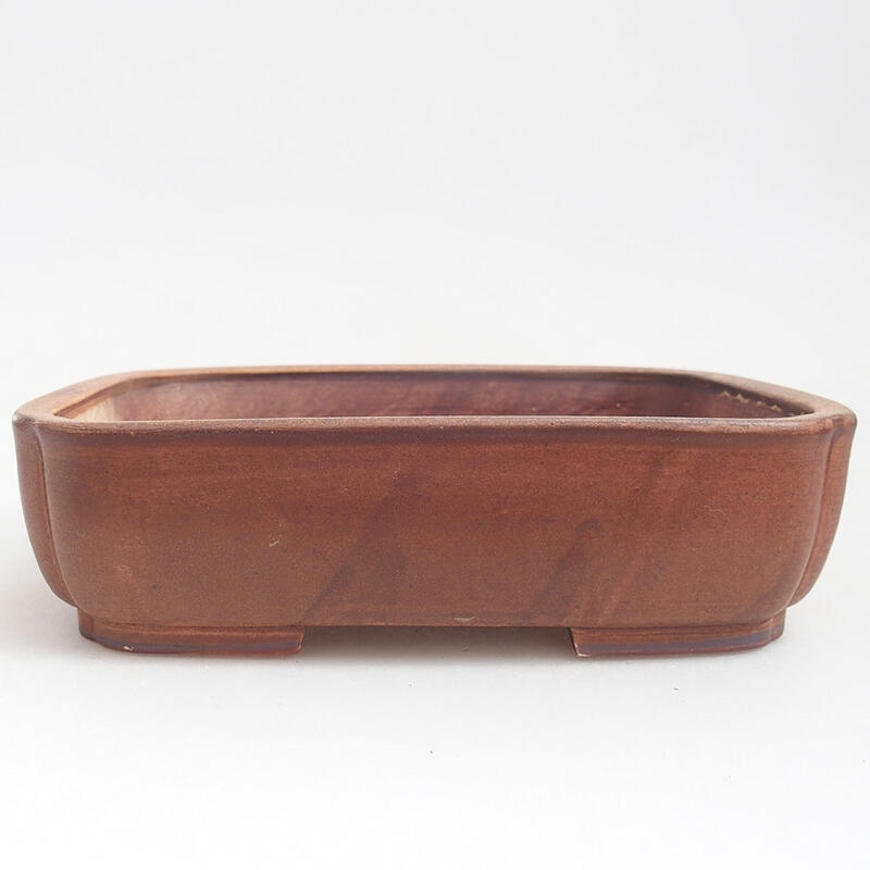 Bonsaischaal van keramiek 18 x 14,5 x 4,5 cm, bruin