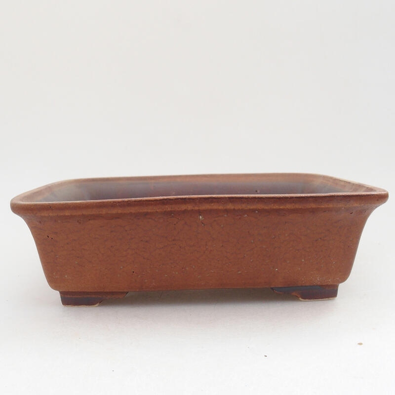 Bonsaischaal van keramiek 18 x 14 x 5,5 cm, bruin