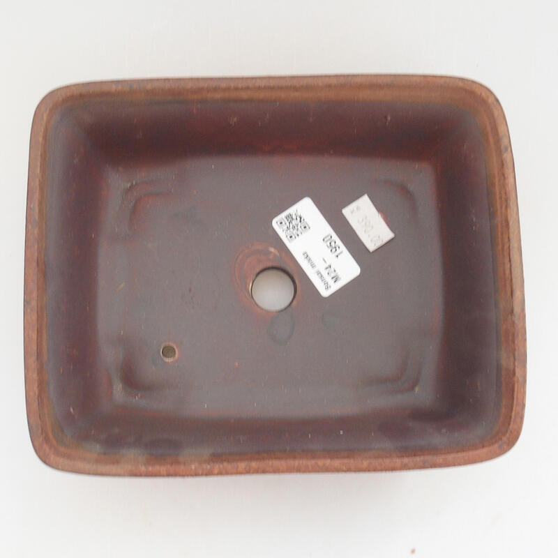 Bonsaischaal van keramiek 18 x 14 x 5,5 cm, bruin