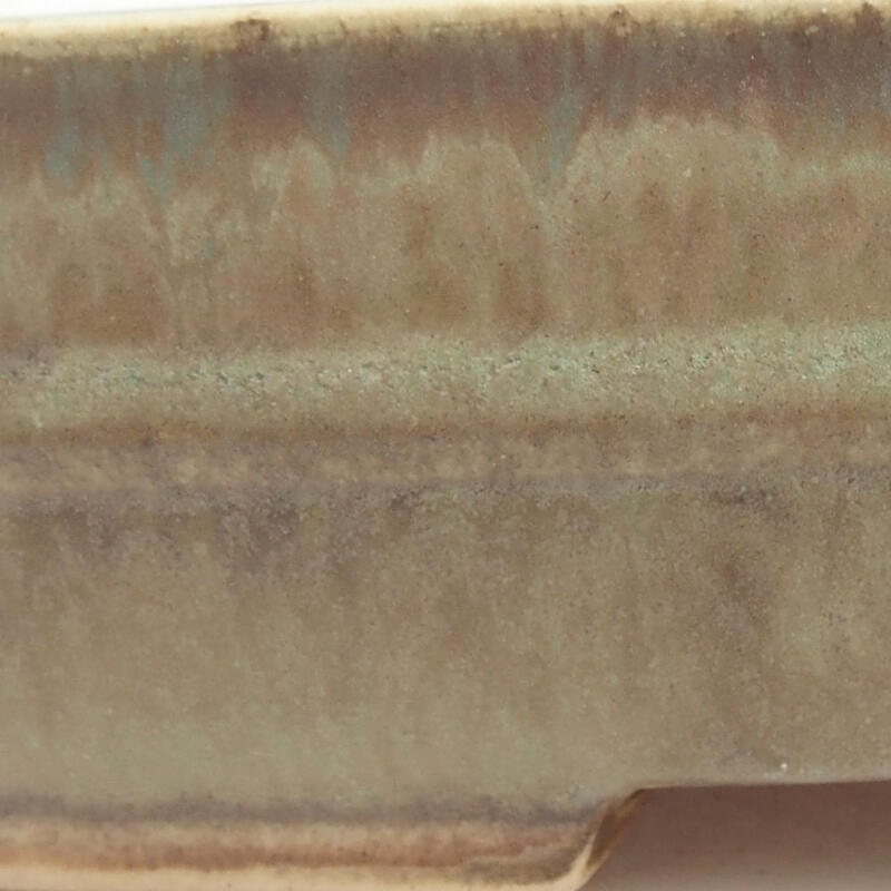 Bonsaischaal van keramiek 18 x 15 x 4,5 cm, groen