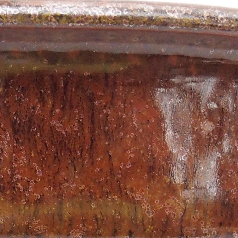 Bonsaischaal van keramiek 18 x 15 x 6 cm, bruin