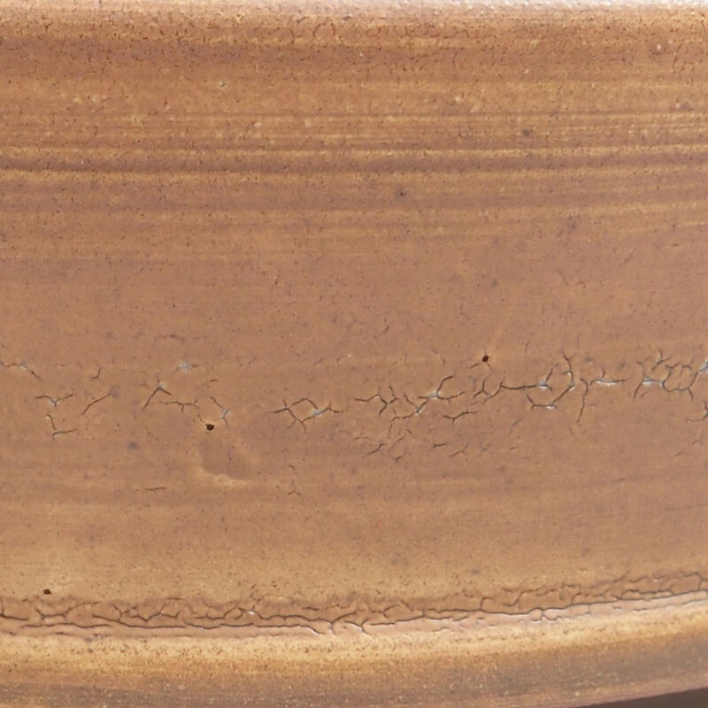 Bonsaischaal van keramiek 18 x 18 x 5 cm, bruin