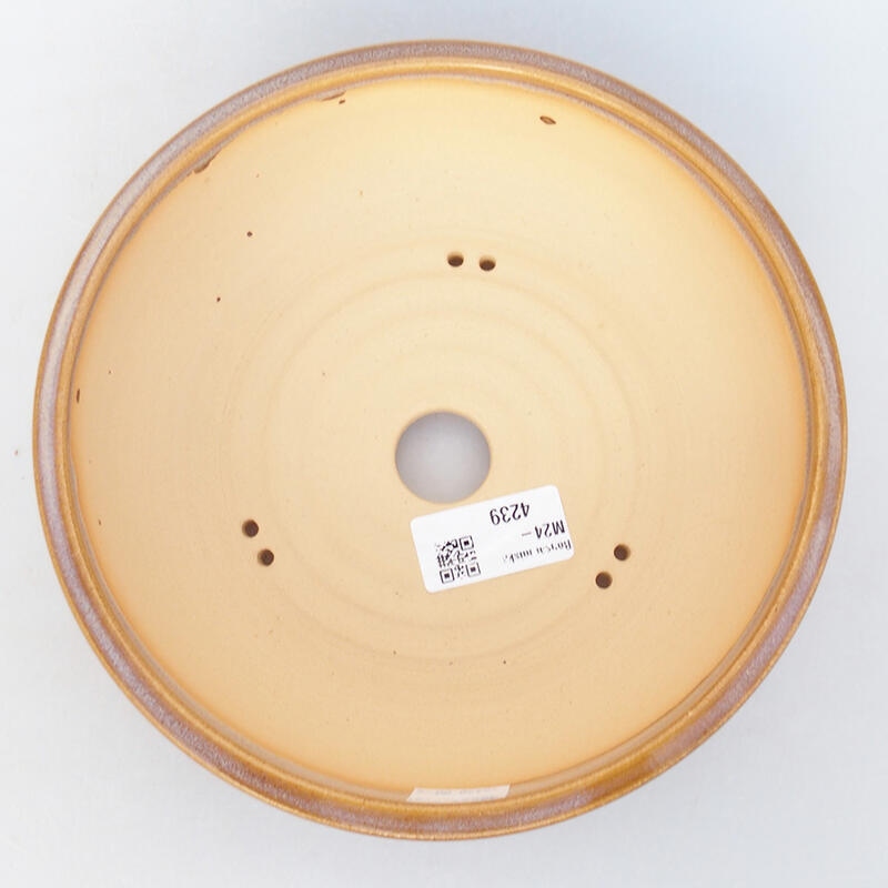 Bonsaischaal van keramiek 19 x 19 x 5,5 cm, roze