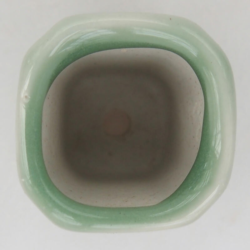 Keramische bonsaipot 2,5 x 2,5 x 4,5 cm, kleur groen