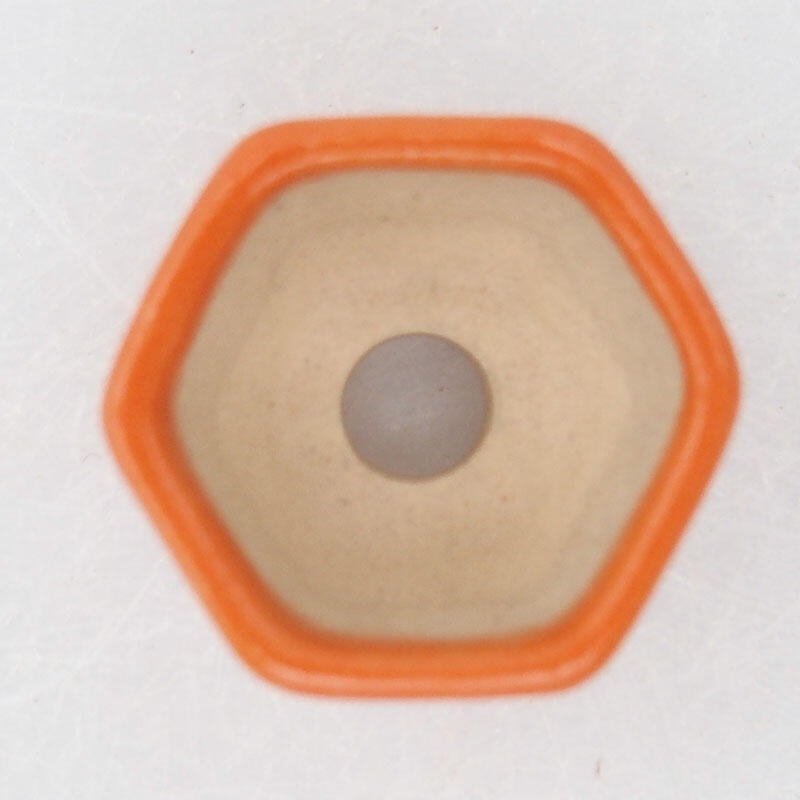 Bonsaischaaltje van keramiek 2,5 x 2 x 1,5 cm, oranje