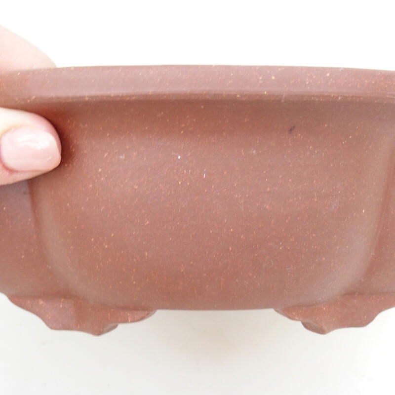 Bonsaischaal van keramiek 20 x 16,5 x 7 cm, kleur zwart