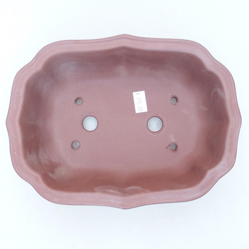 Bonsaischaal van keramiek 21 x 15,5 x 7 cm, bruin