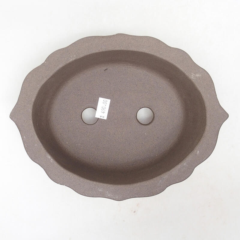 Bonsaischaal van keramiek 21 x 16 x 7 cm, bruin