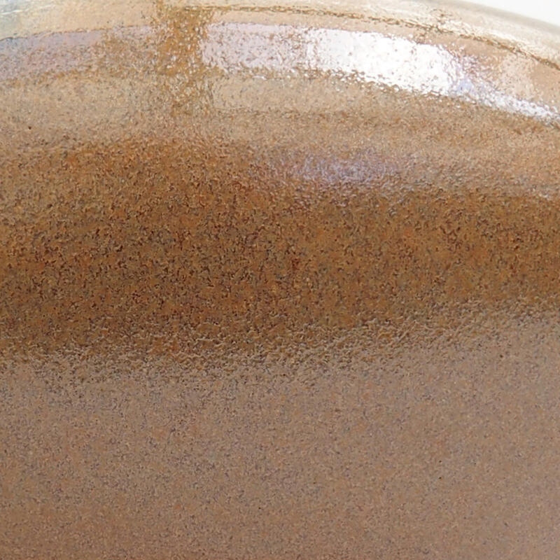 Bonsaischaal van keramiek 21 x 21 x 6,5 cm, bruin