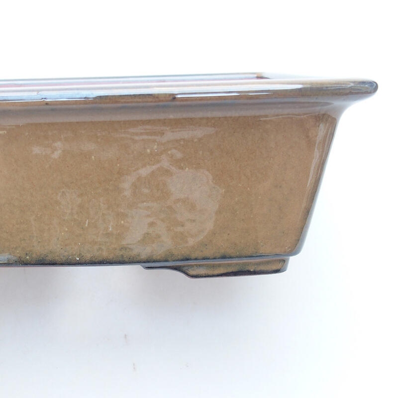 Bonsaischaal van keramiek 22 x 17 x 7 cm, bruin