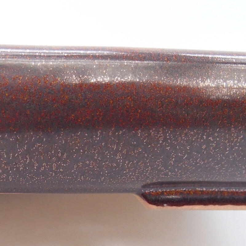 Bonsaischaal van keramiek 23,5 x 17 x 4 cm, bruin