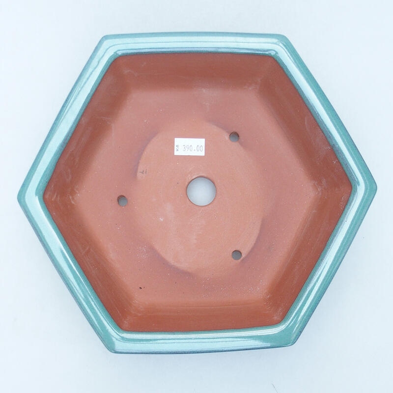 Bonsaischaal van keramiek 23 x 21 x 6 cm, groen