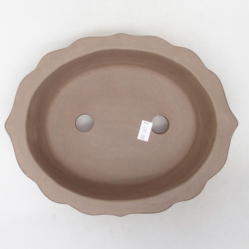 Bonsaischaal van keramiek 24 x 19 x 7,5 cm, bruin