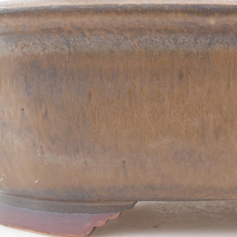 Bonsaischaal van keramiek 25,5 x 22 x 7,5 cm, bruin