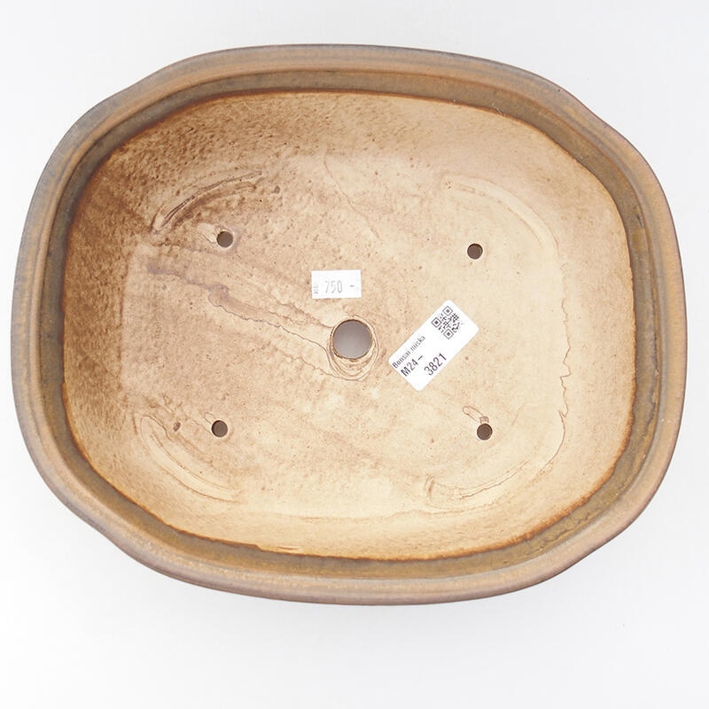 Bonsaischaal van keramiek 25 x 21 x 7,5 cm, bruin