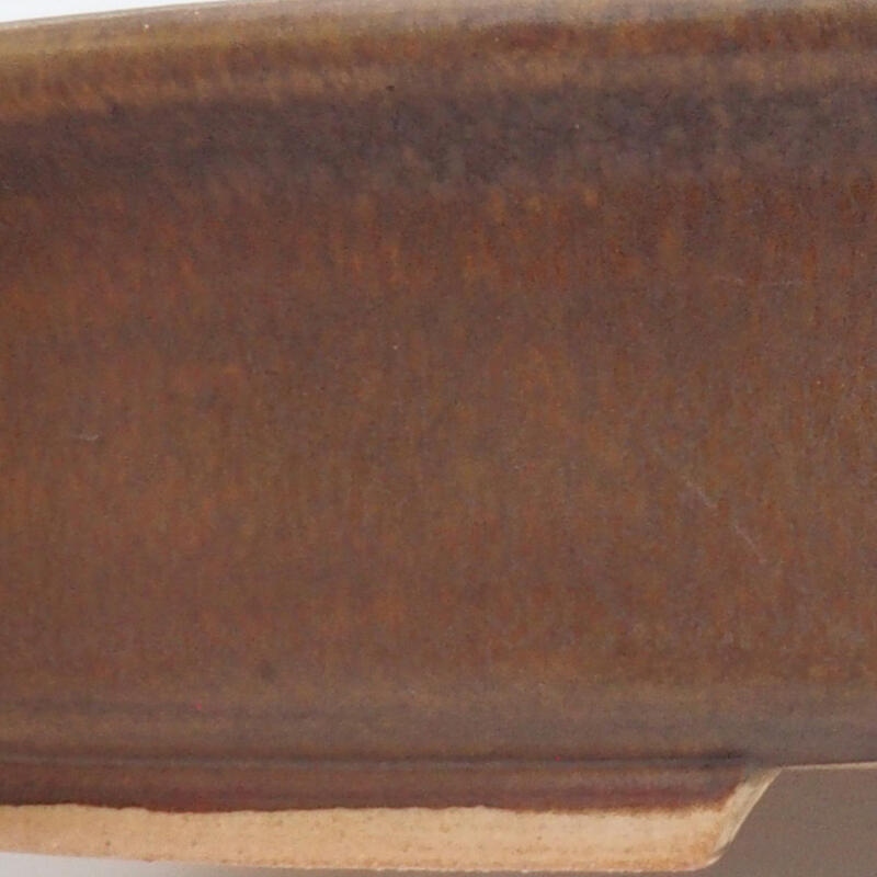 Bonsaischaal van keramiek 26 x 23,5 x 5,5 cm, bruin