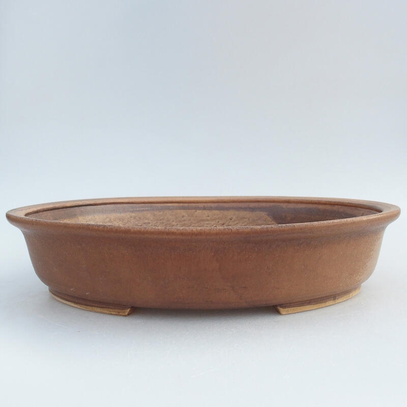 Bonsaischaal van keramiek 28,5 x 25 x 6 cm, roze